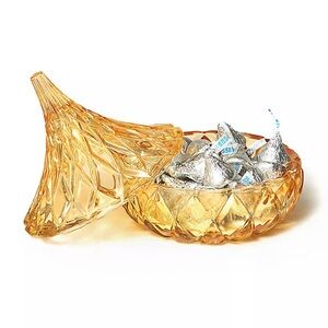 Hershey’s Kiss Crystal Amber Candy Dish (New in Box!)